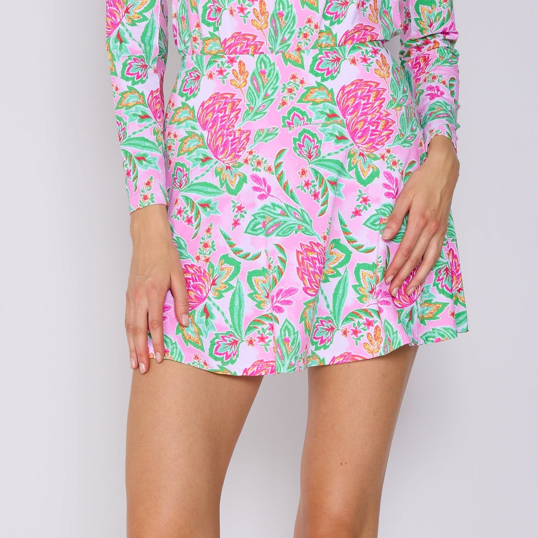 G-Lifestyle Back Yoke Ruffle Skort - Pink Paradise - Skorzie