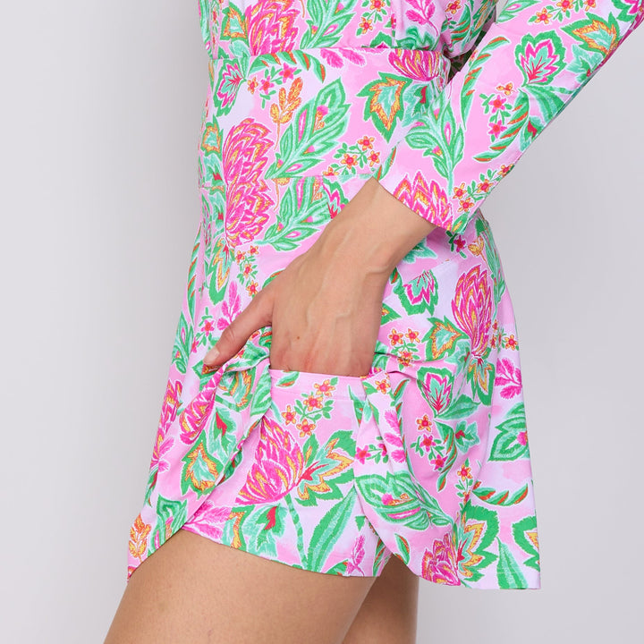 G-Lifestyle Back Yoke Ruffle Skort - Pink Paradise - Skorzie