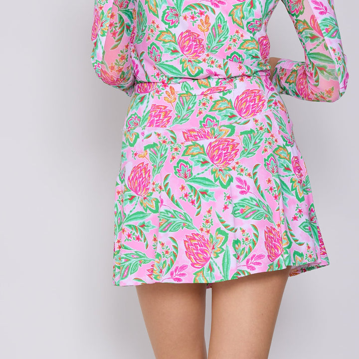 G-Lifestyle Back Yoke Ruffle Skort - Pink Paradise - Skorzie