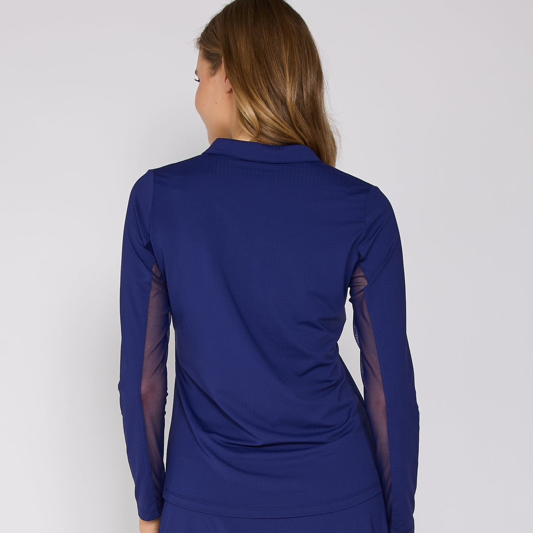G-Lifestyle Button Down Long Sleeve Polo - True Navy - Skorzie