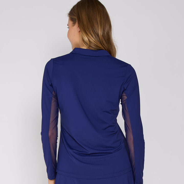 G-Lifestyle Button Down Long Sleeve Polo - True Navy - Skorzie