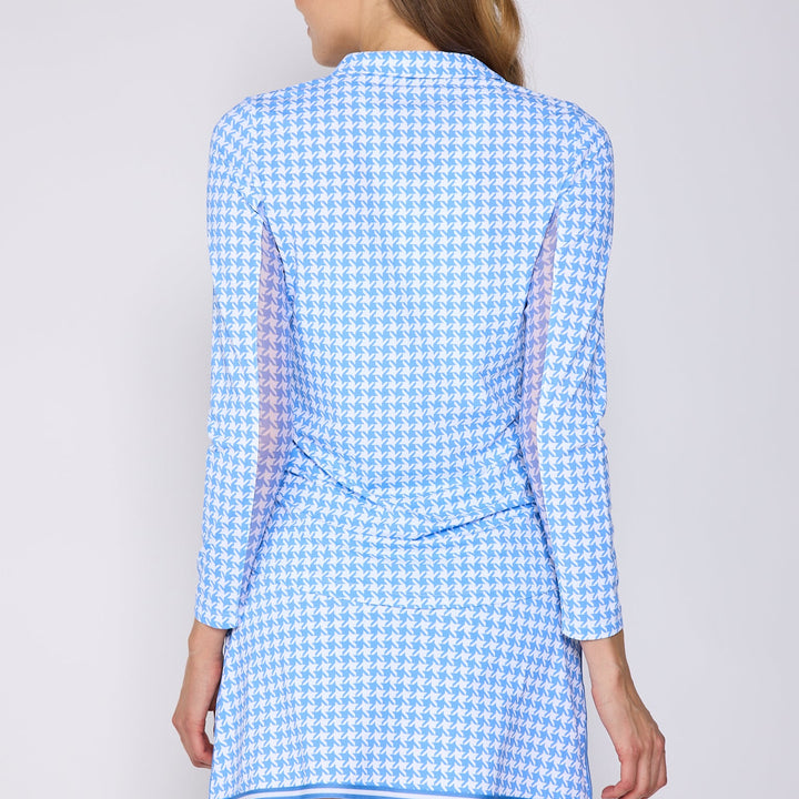 G-Lifestyle Button Down Long Sleeve Polo - Bt. Peri Houndstooth - Skorzie