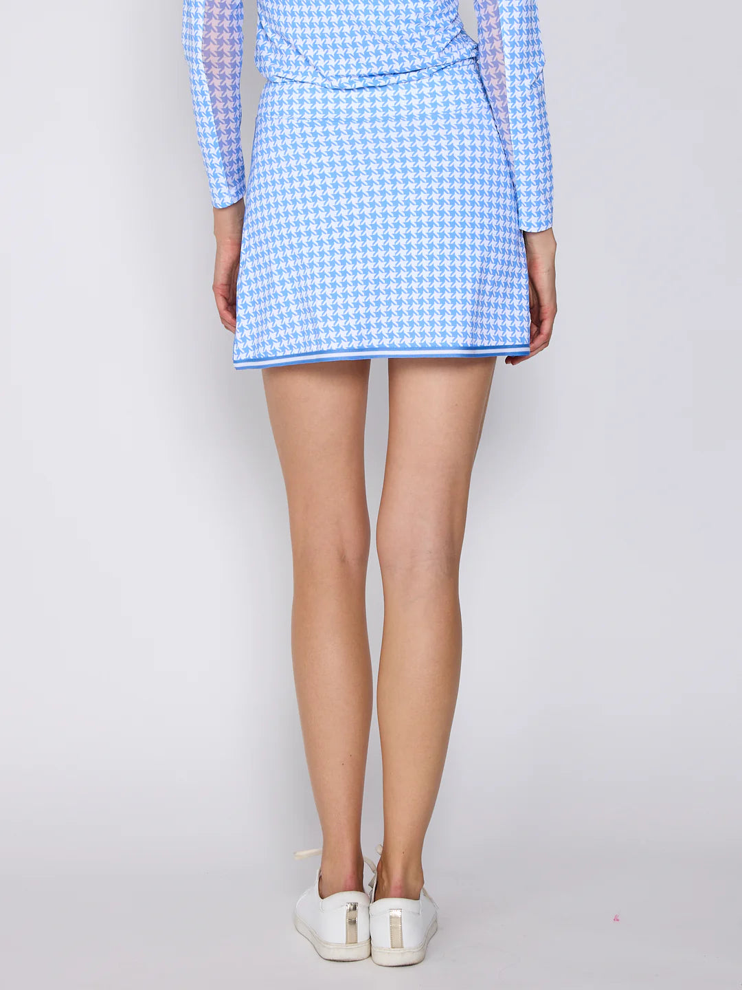 G-Lifestyle Stripe Skort - Bt. Peri Houndstooth - Skorzie