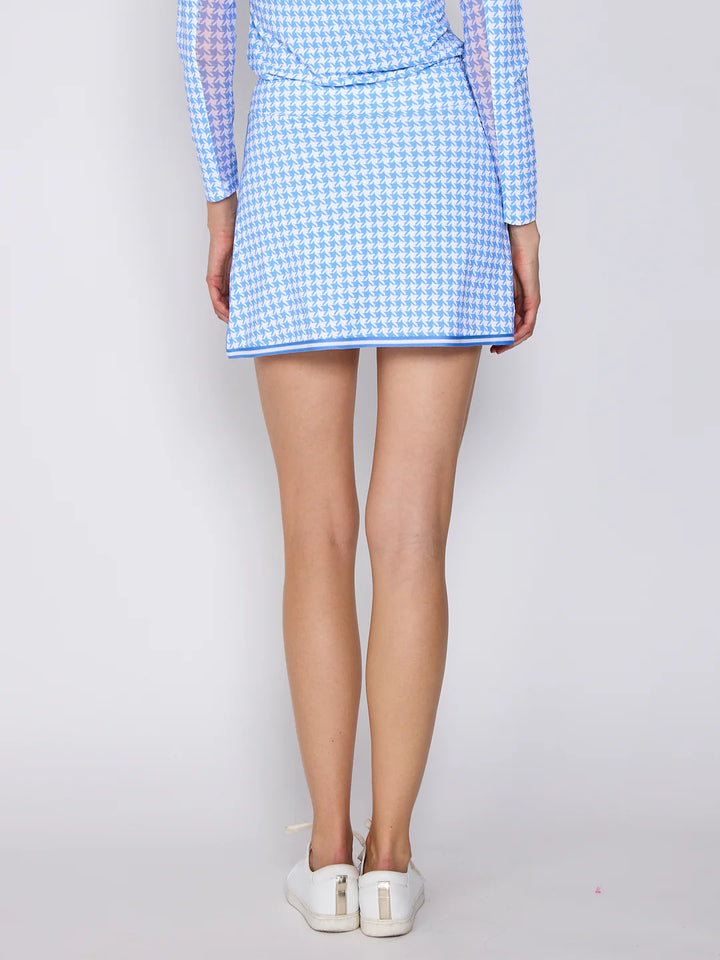 G-Lifestyle Stripe Skort - Bt. Peri Houndstooth - Skorzie
