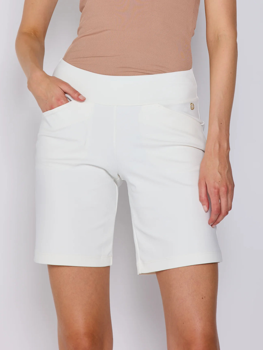 G-Lifestyle Stretch Performance Golf Shorts - White - Skorzie