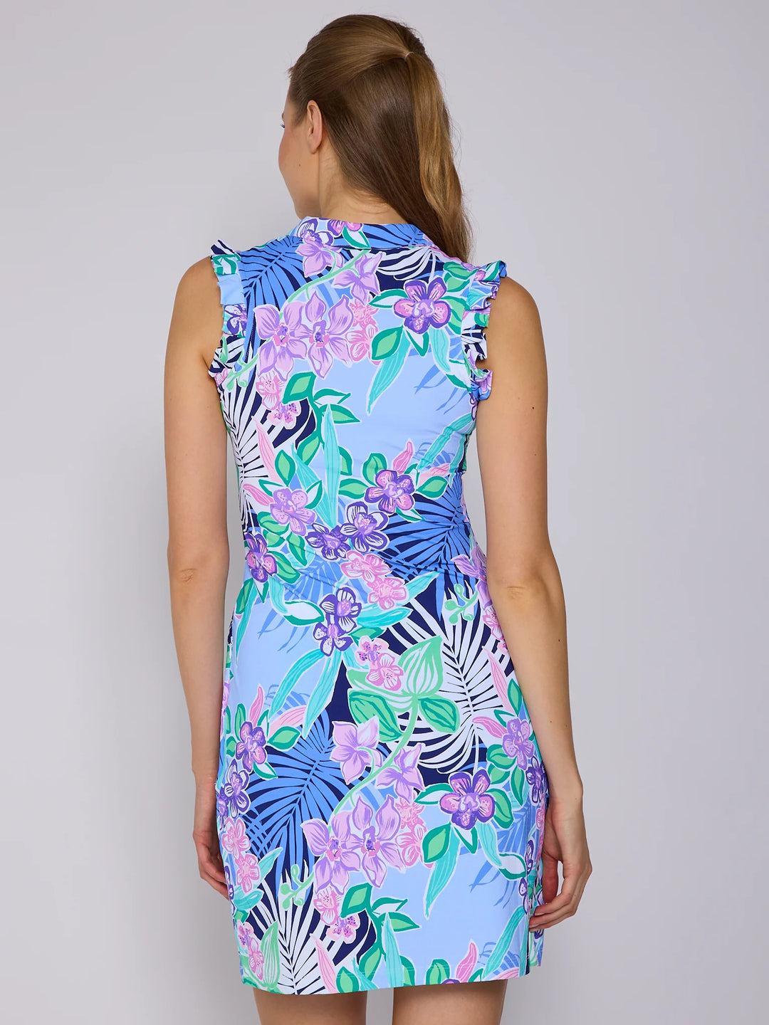 G-Lifestyle Polo Dress With Gold Buttons - Island Navy