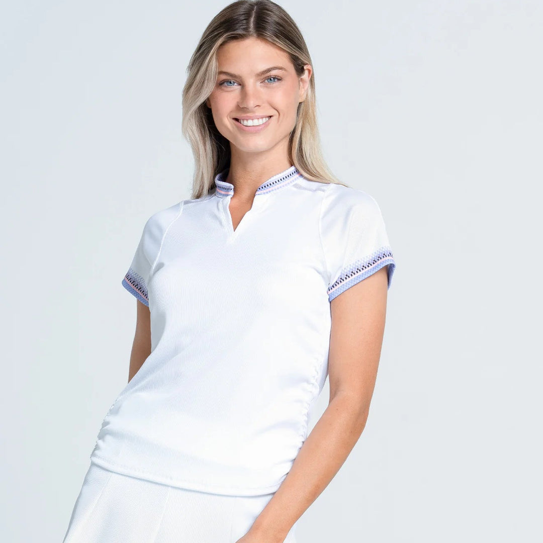 Lucky in Love Lavender Love Short Sleeve - White - Skorzie