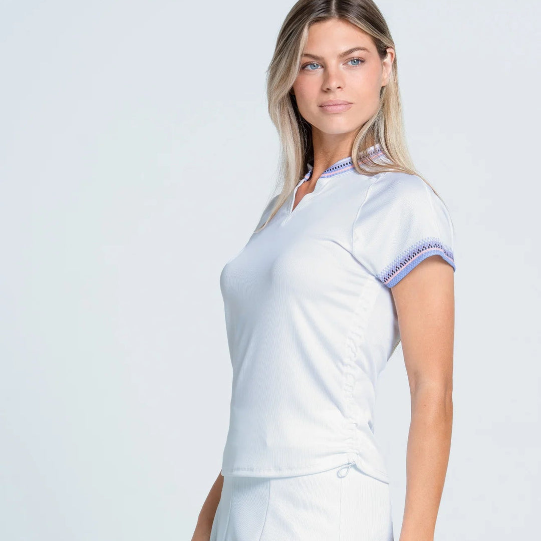 Lucky in Love Lavender Love Short Sleeve - White - Skorzie