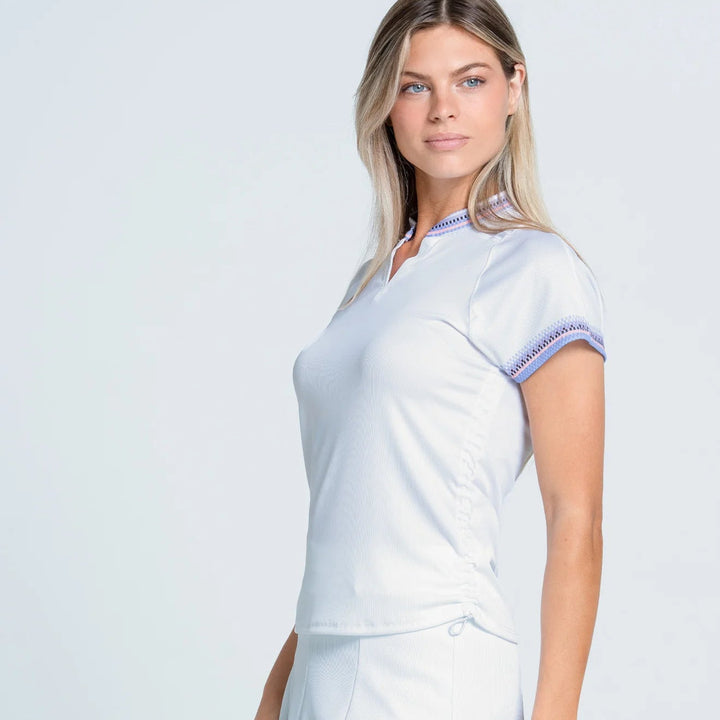 Lucky in Love Lavender Love Short Sleeve - White - Skorzie