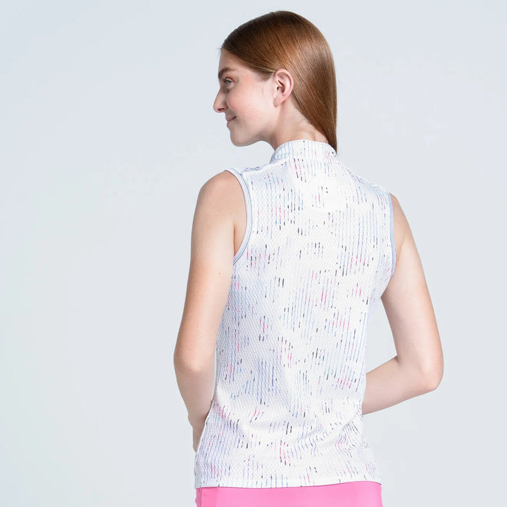 Lucky in Love Love Me Blue Sleeveless - White - Skorzie