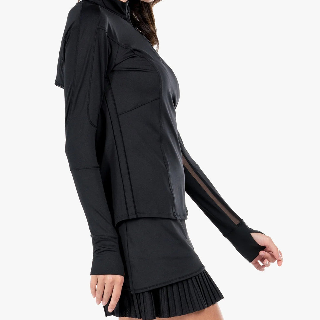 Lucky in Love 1/4 Zip Long Sleeve - Black - Skorzie