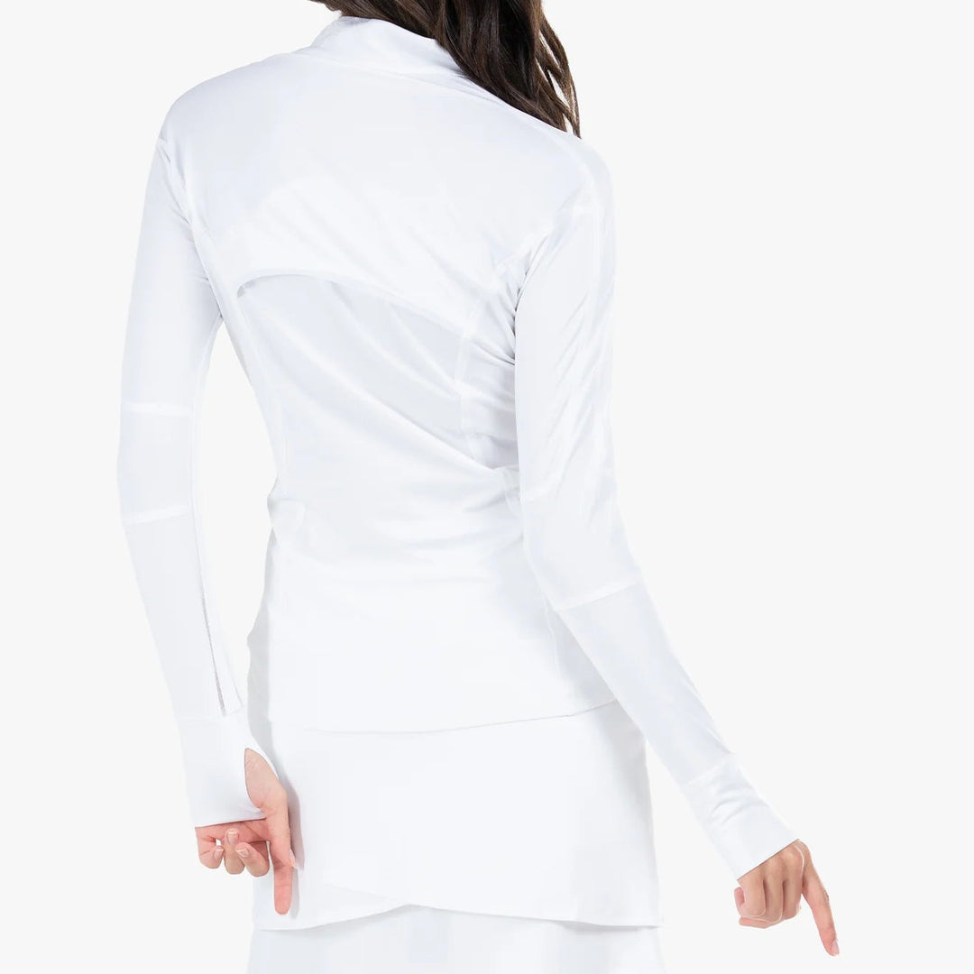 Lucky in Love 1/4 Zip Long Sleeve - White - Skorzie