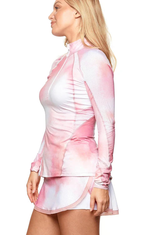 Bobbe Active - Grace 1/2 Zip Long Sleeve Top - Romance - Skorzie