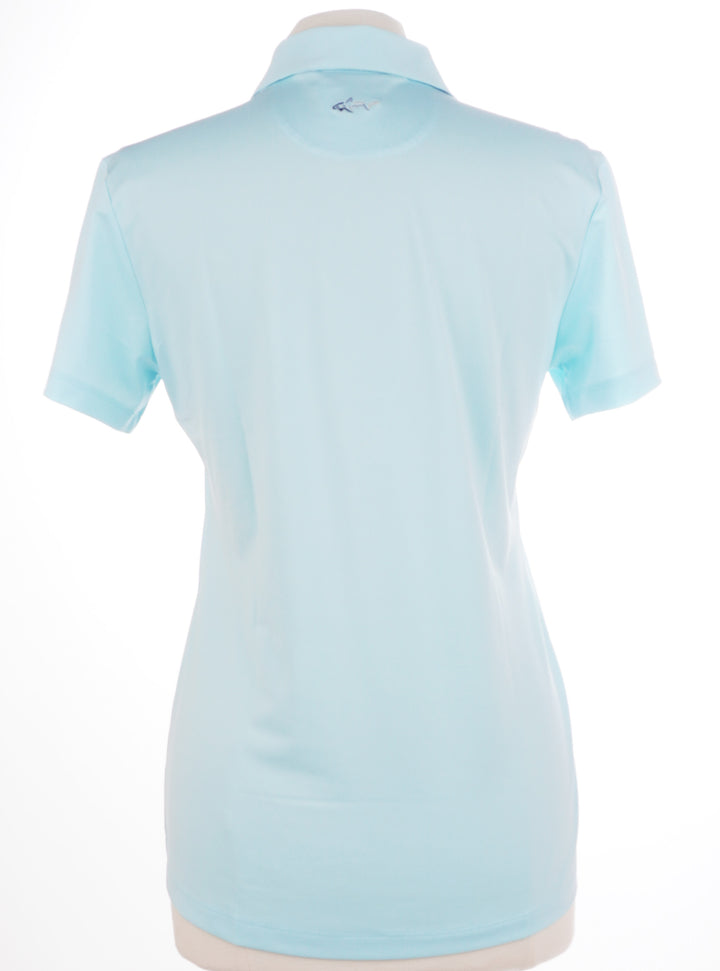 Greg Norman Freedom Short Sleeve Polo - Misty Blue - Size Medium - Skorzie