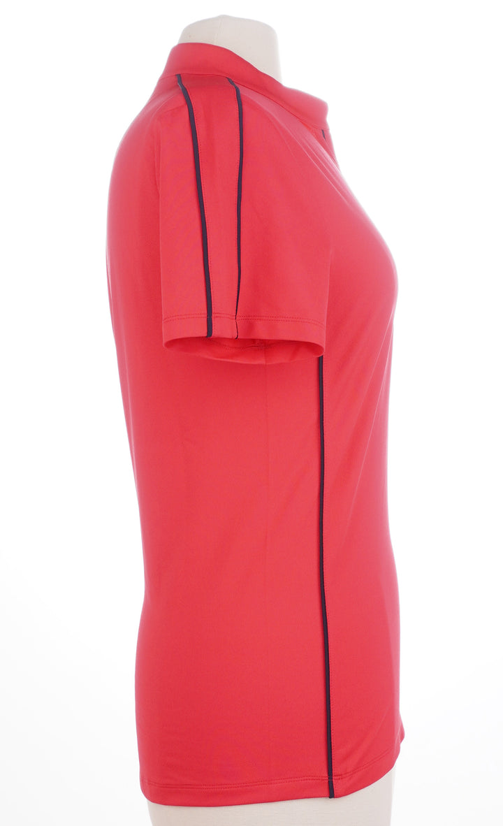 Greg Norman Alana Short Sleeve Polo - Strawberry - Size Medium - Skorzie