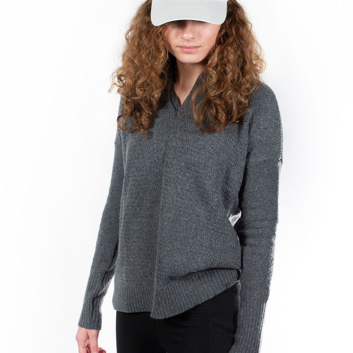 Sassy Boyfriend 1/4 Zip Quarter - Heathered Fog