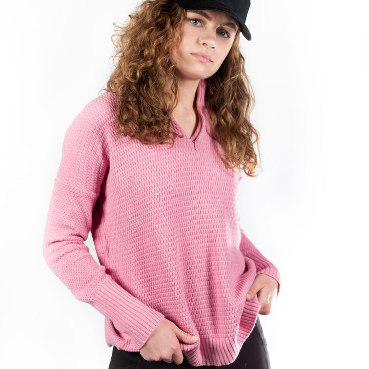 Sassy Boyfriend 1/4 Zip Quarter - Misted Rose