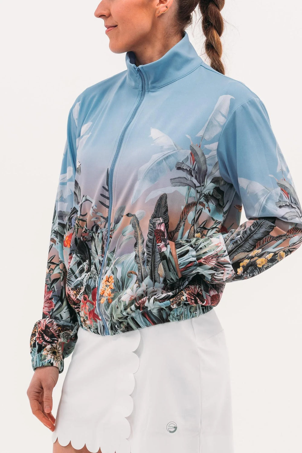 Foray Golf Printed Track Jacket - Jungle Print - Skorzie