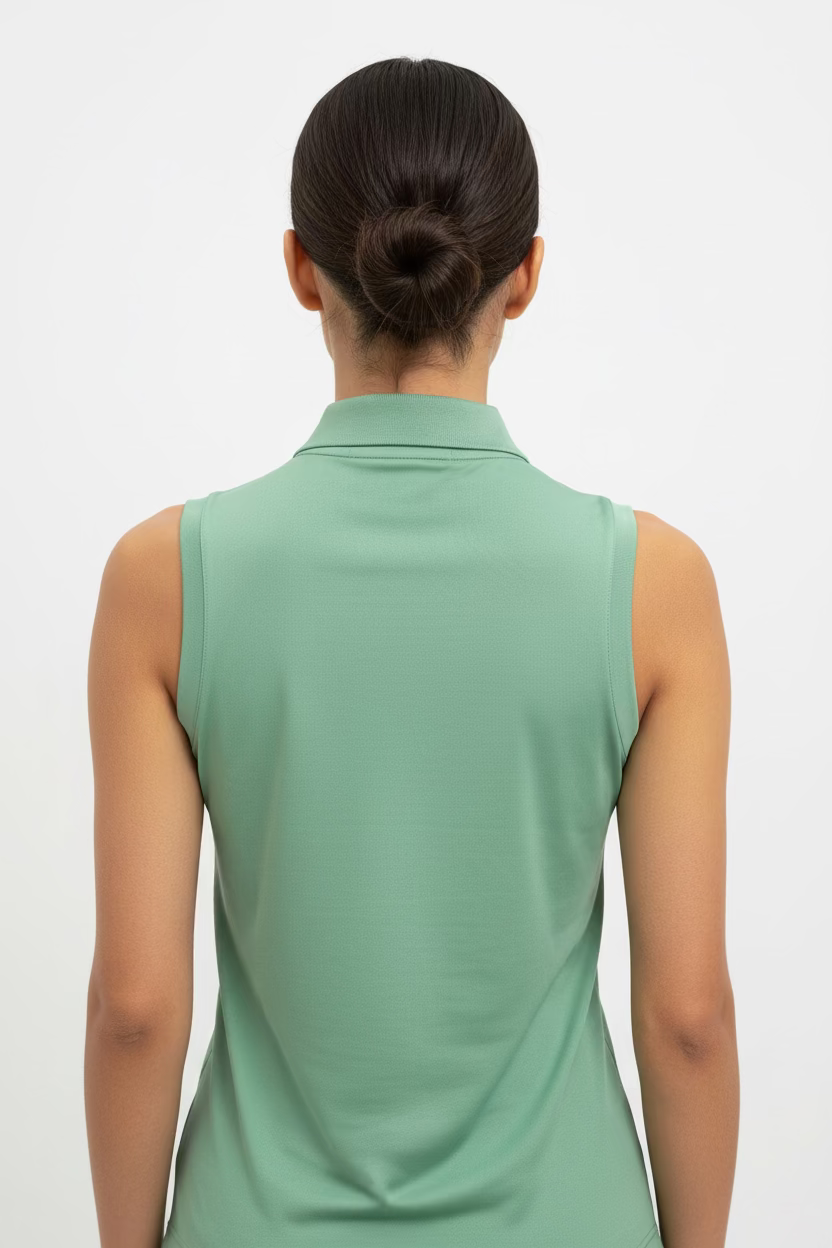 RLX Ralph Lauren Sleeveless Snap Polo - Clover