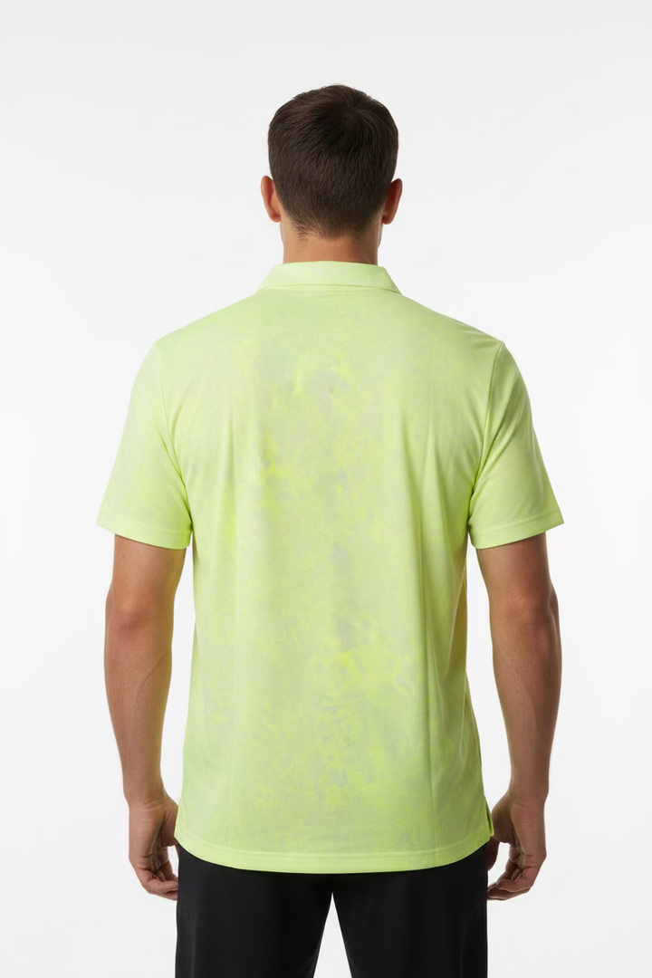 Adidas Mens Sun Energy Short Sleeve Polo (w/logo) - Neon/White