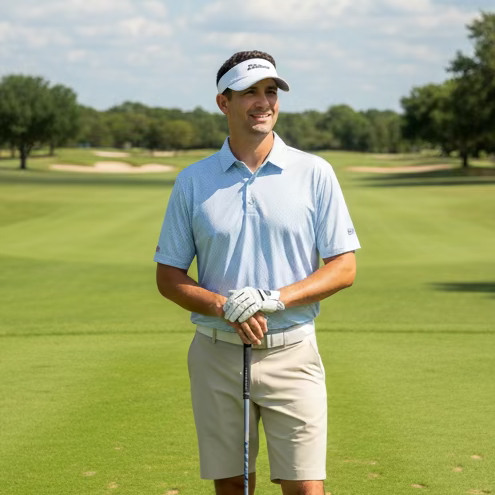 Straight Down Mens Star Short Sleeve Revere Polo - Snow White/Blue Lake