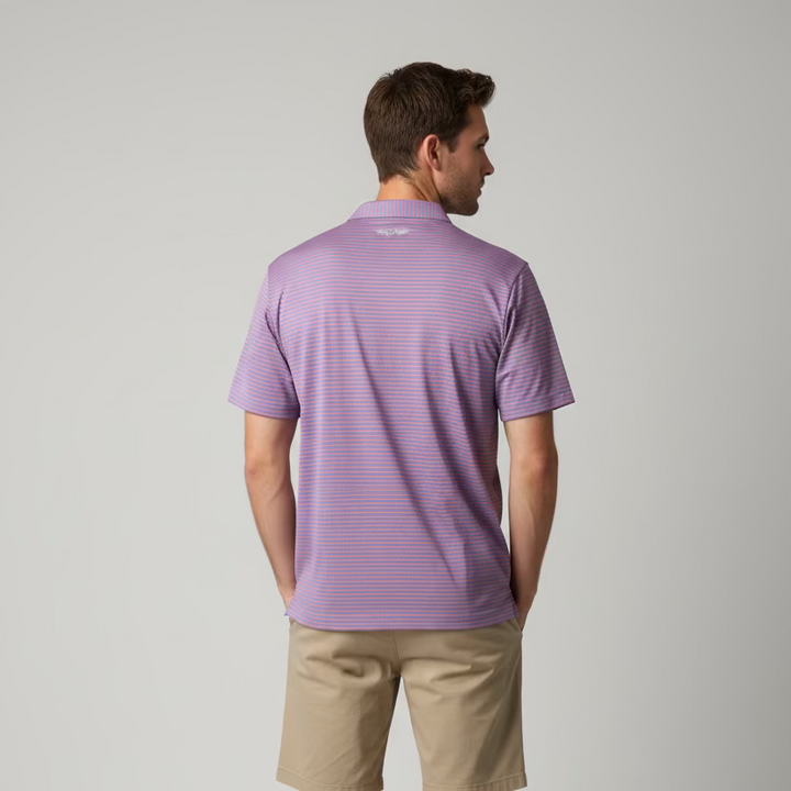 Straight Down Mens Del Mar Stripe Short Sleeve Polo - X-Large