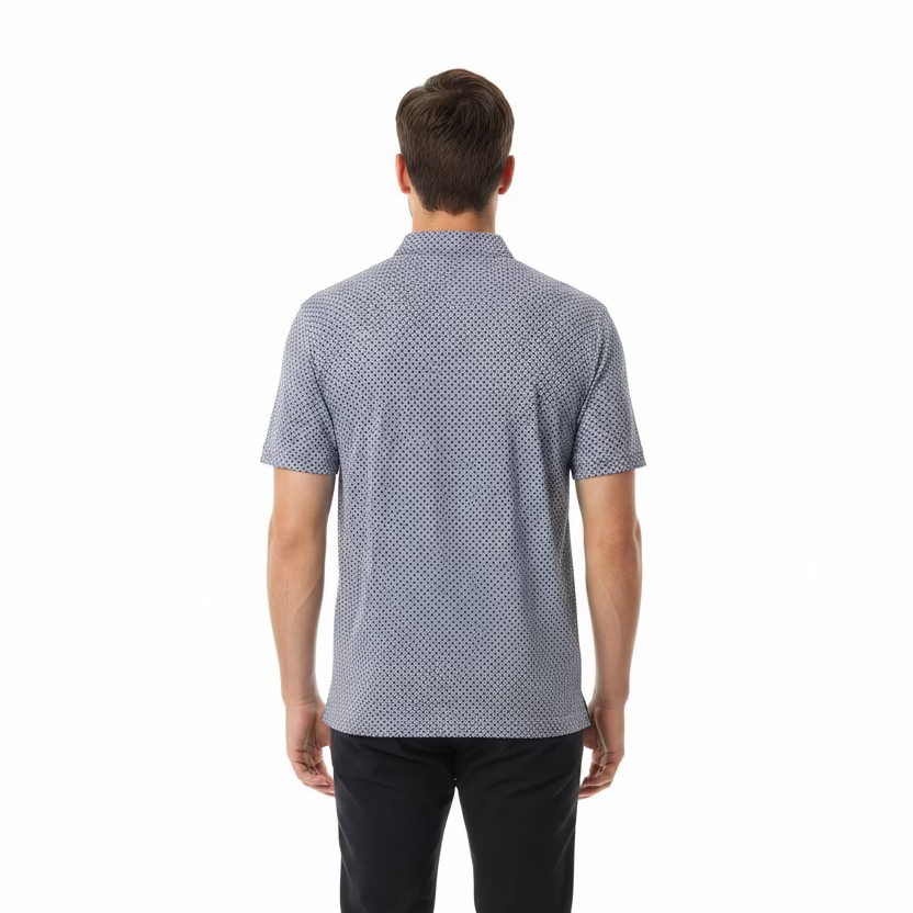 Straight Down Mens Ventana Short Sleeve Polo - Navy/Blizzard