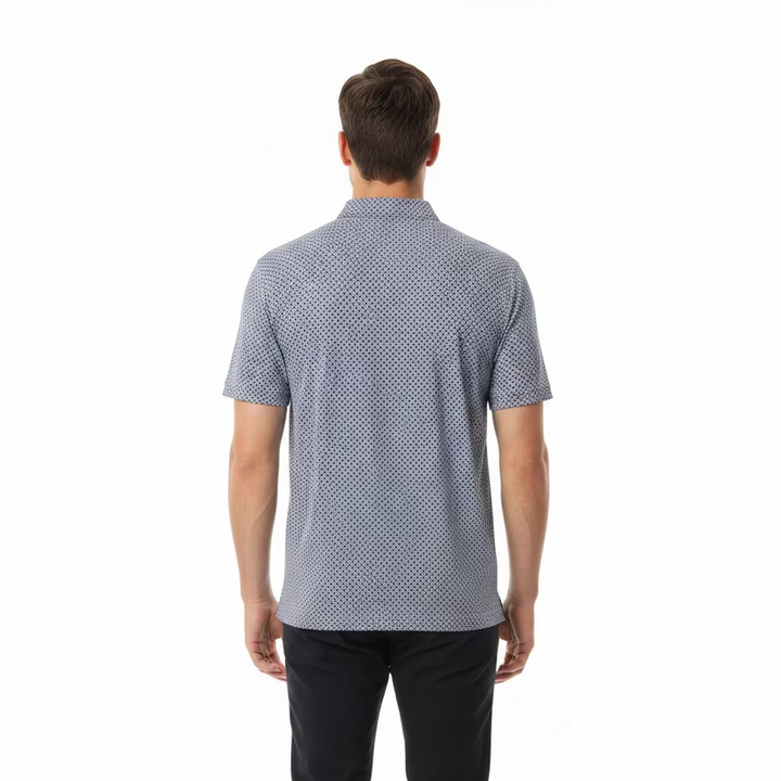 Straight Down Mens Ventana Short Sleeve Polo - Navy/Blizzard