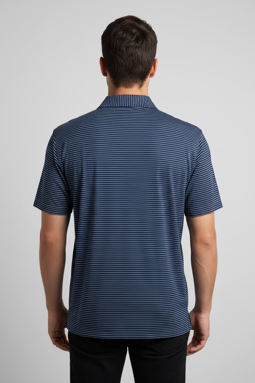 B Draddy Mens Captain Crunch Short Sleeve Polo (w/logo) - Navy