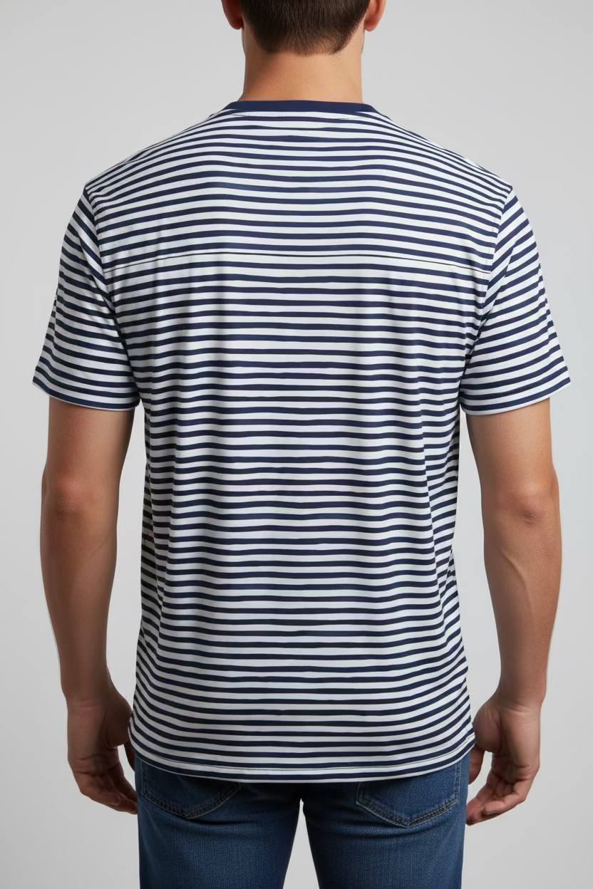 B Draddy Mens Captain Creative Short Sleeve Polo (w/logo) - Slate Blue/White