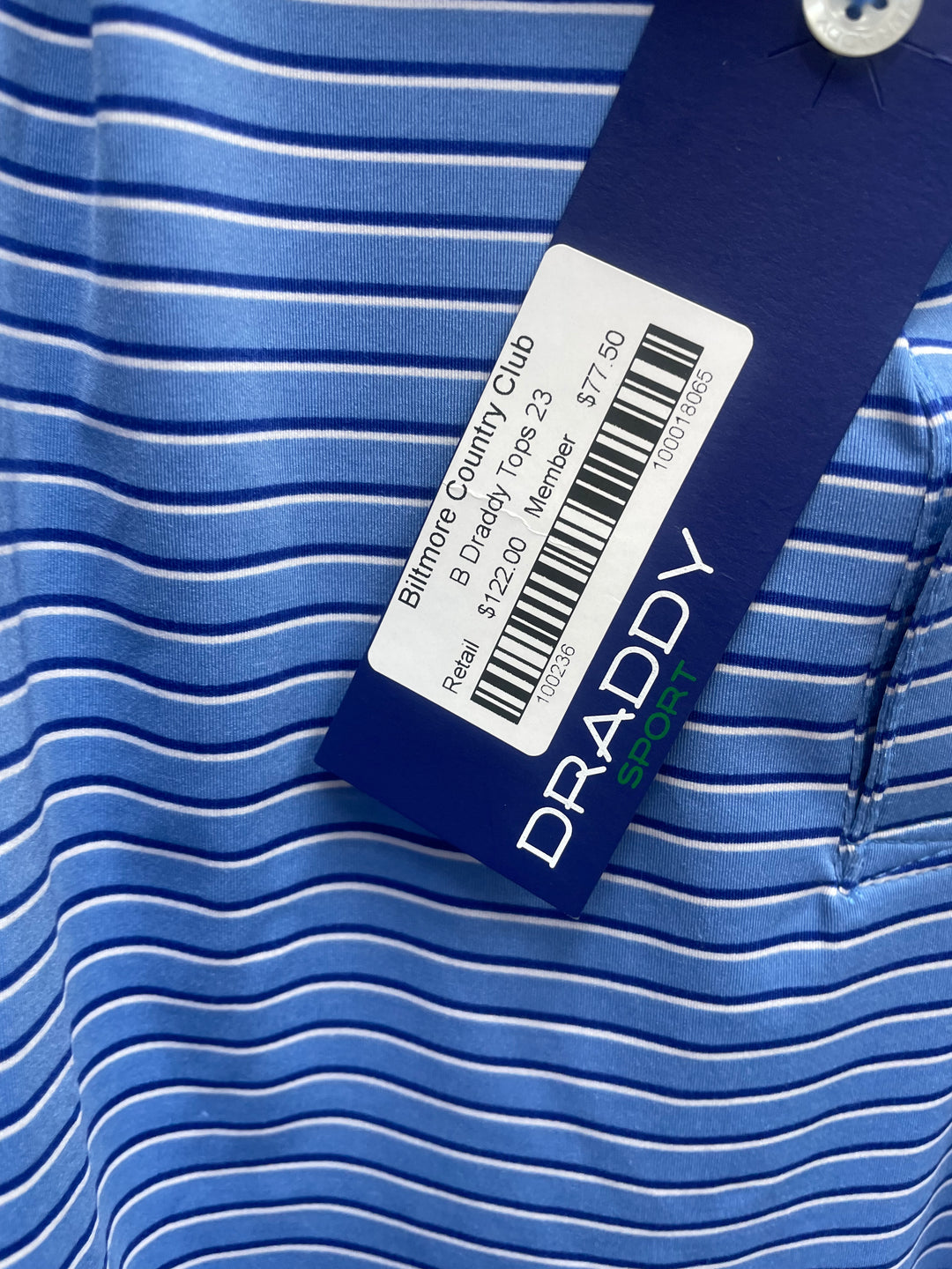 B Draddy Mens Mac Short Sleeve Polo (w/logo) - Pacific Blue/Navy