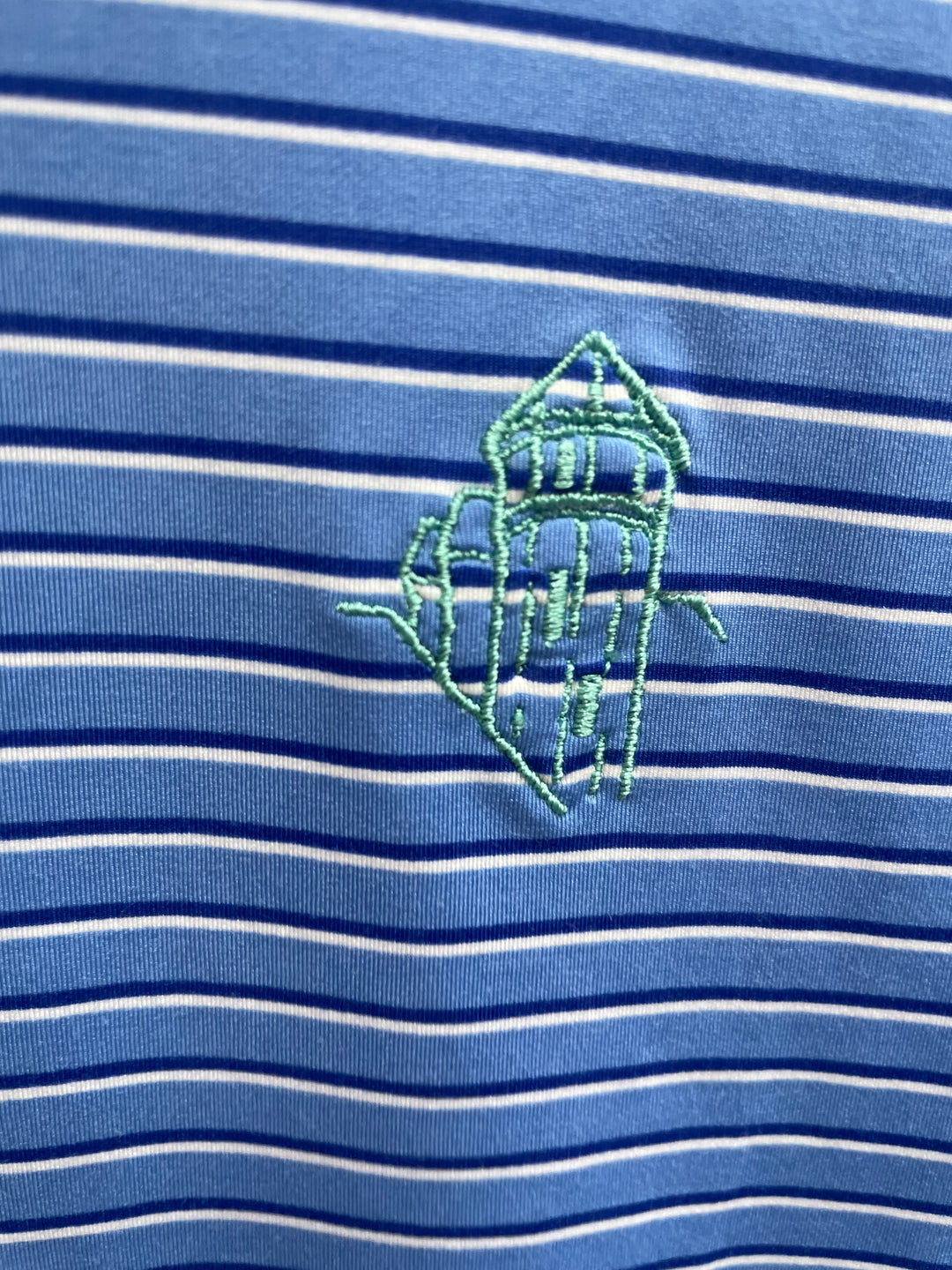 B Draddy Mens Mac Short Sleeve Polo (w/logo) - Pacific Blue/Navy