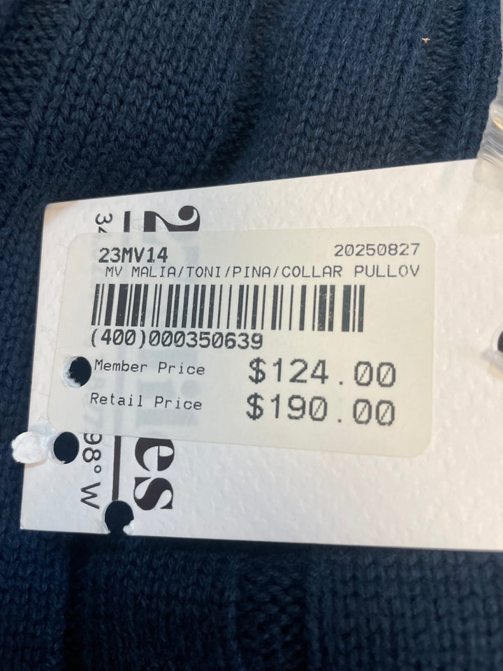 27 Miles Womens Toni Long Sleeve Sweater - Navy - Medium