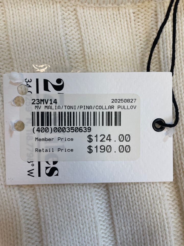 27 Miles Womens Toni Long Sleeve Sweater - White - Medium