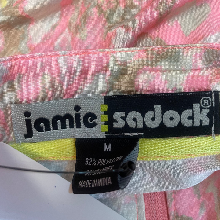 Jamie Sadock Womens Quarter Zip Sleeveless Polo - Bubblegum/Stormy