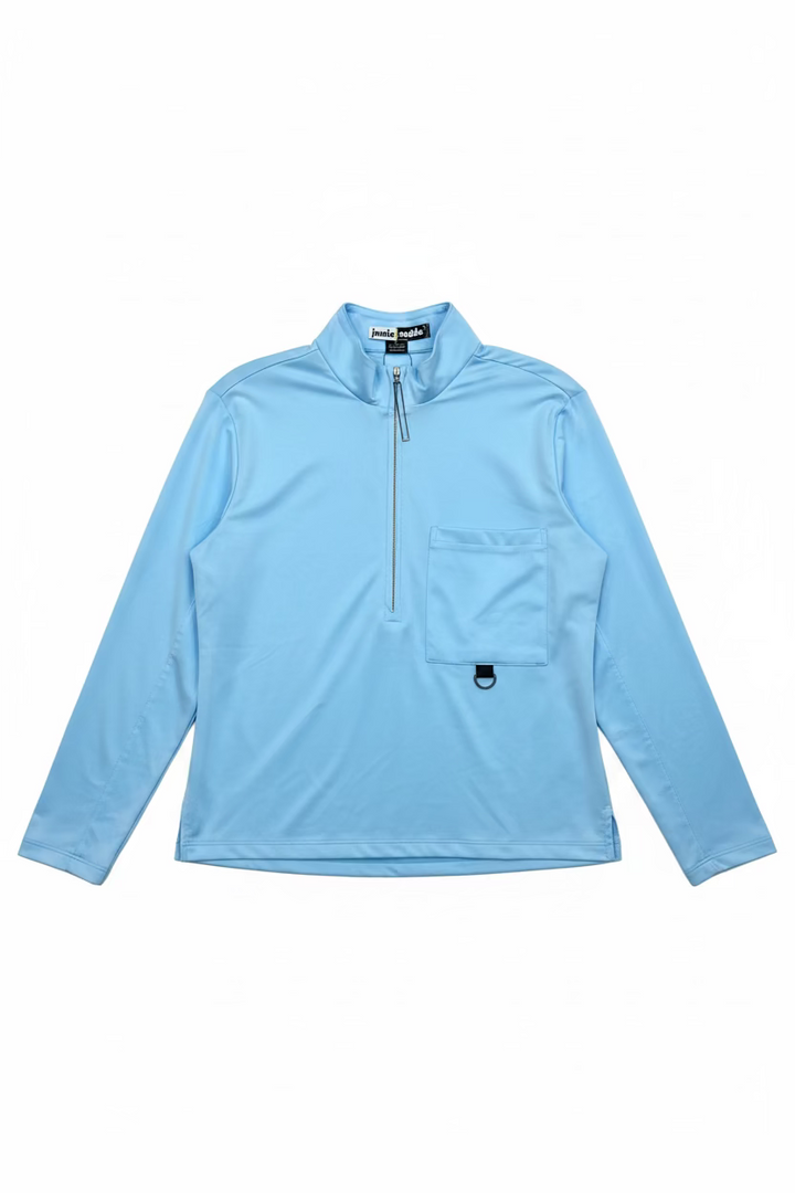 Jamie Sadock Womens Quarter Zip Long Sleeve Top - Ice Blue