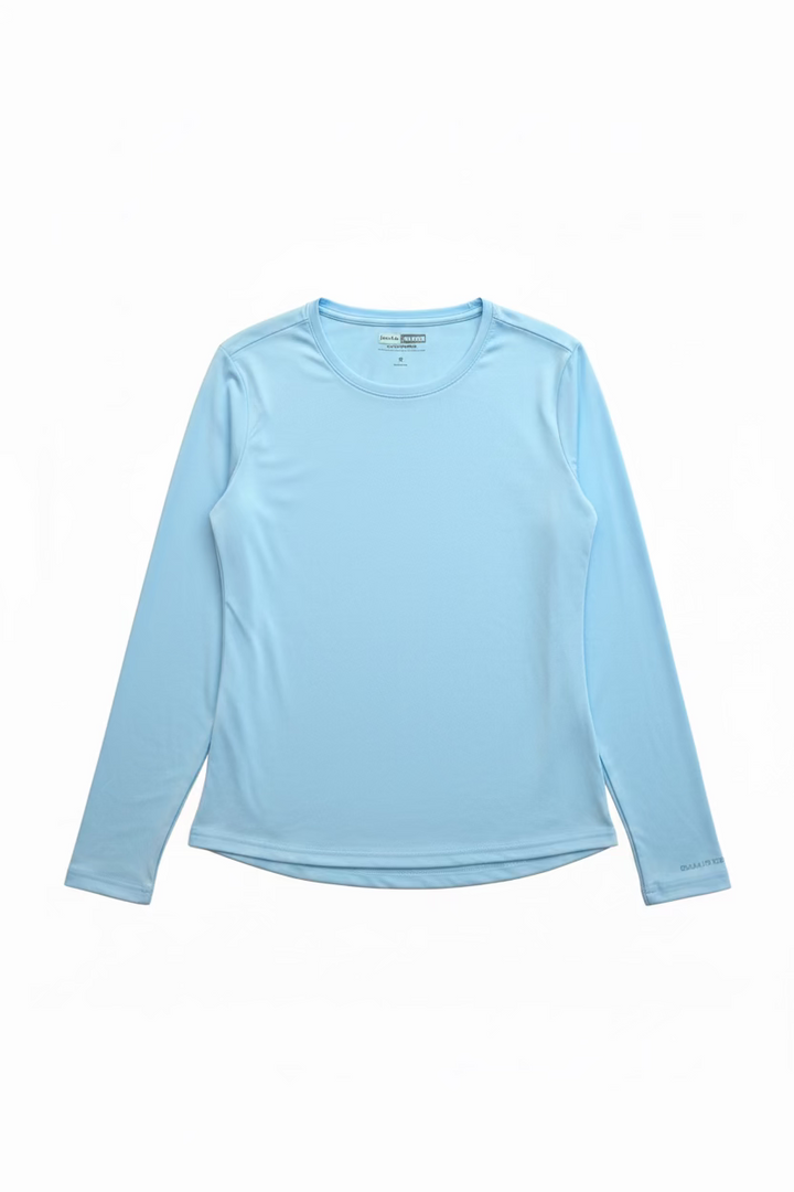 Jamie Sadock Womens Casual Long Sleeve Top - Blue Summer Sky