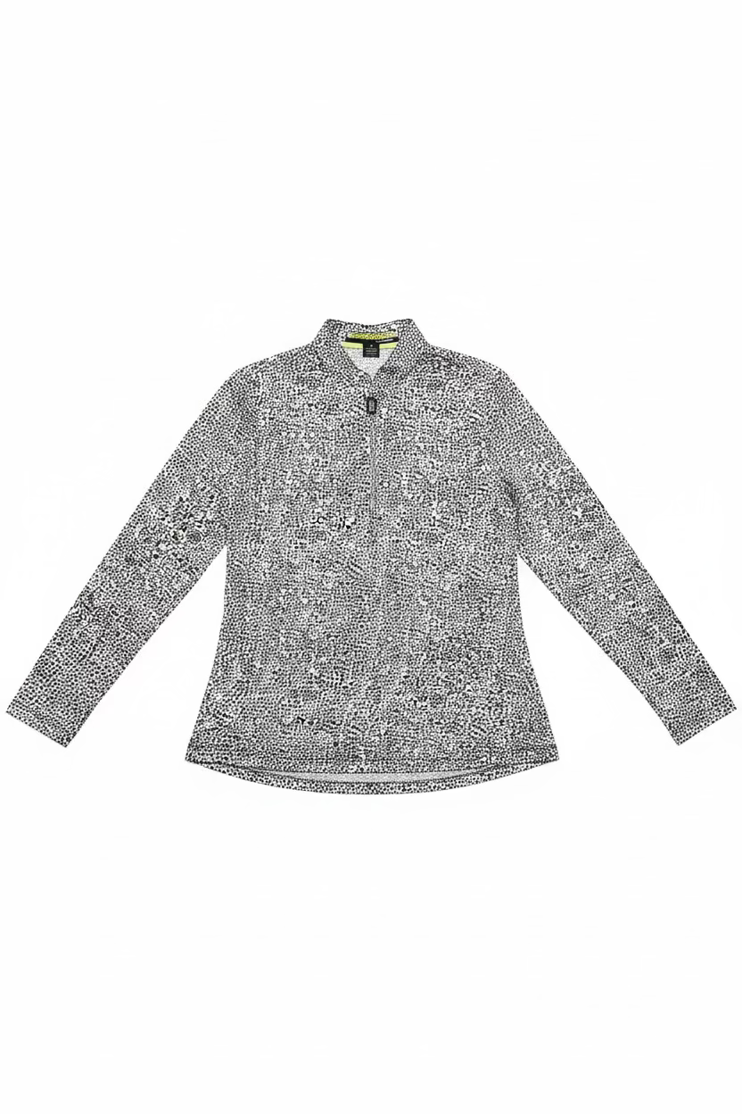 Jamie Sadock Womens Zip Long Sleeve Top - Animal Party