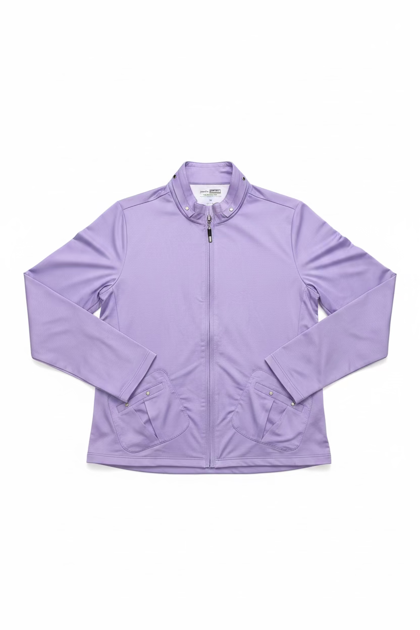 Jamie Sadock Womens Zip Long Sleeve Jacket - Purple Taffy
