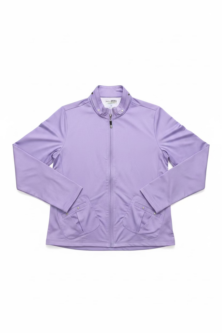 Jamie Sadock Womens Zip Long Sleeve Jacket - Purple Taffy