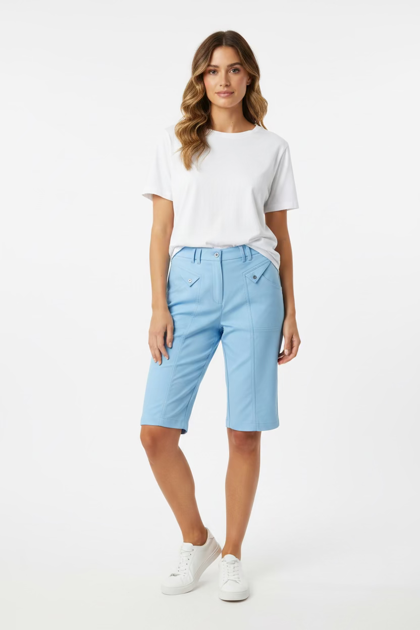 Jamie Sadock Womens Capri Pant - Ice Blue - Size 8