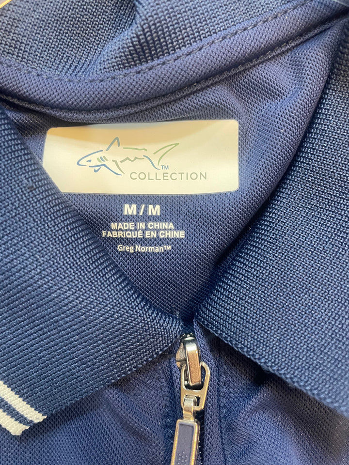 Greg Norman Womens Sleeveless Zip Collar Polo - Marina Navy