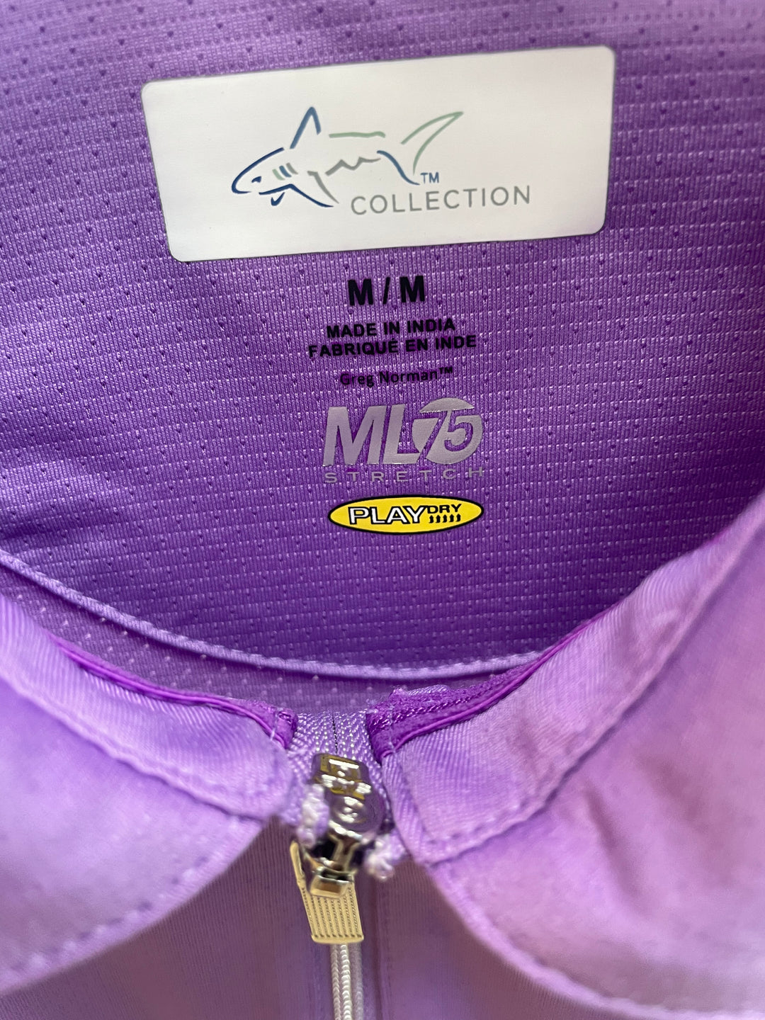 Greg Norman Womens Sleeveless Zip Collar Polo - Lavender Bliss
