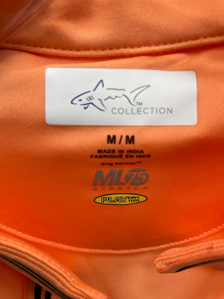 Greg Norman Womens Short Sleeve Polo - Mango/Navy