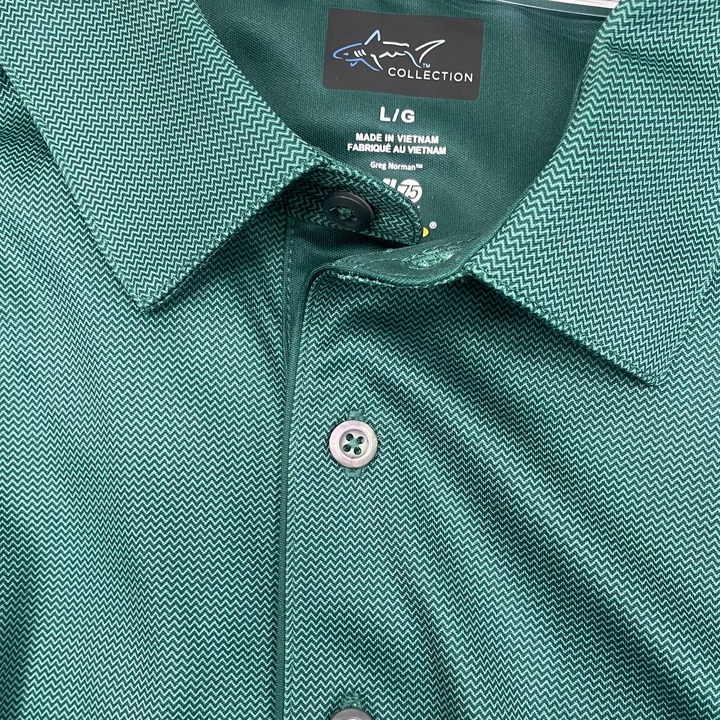 Greg Norman Mens Pro Series Short Sleeve Polo - Forest Green