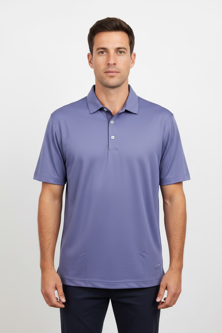 Greg Norman Mens Pro Series Short Sleeve Polo - Dusty Purple