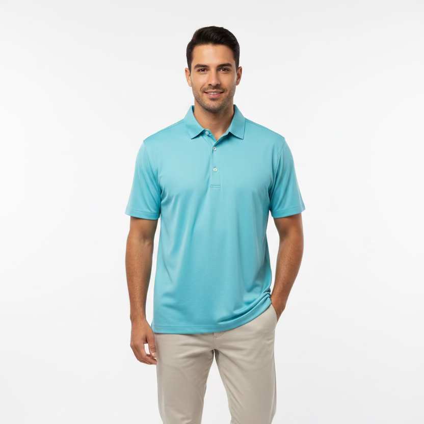 Greg Norman Mens Pro Series Short Sleeve Polo - Marine Blue