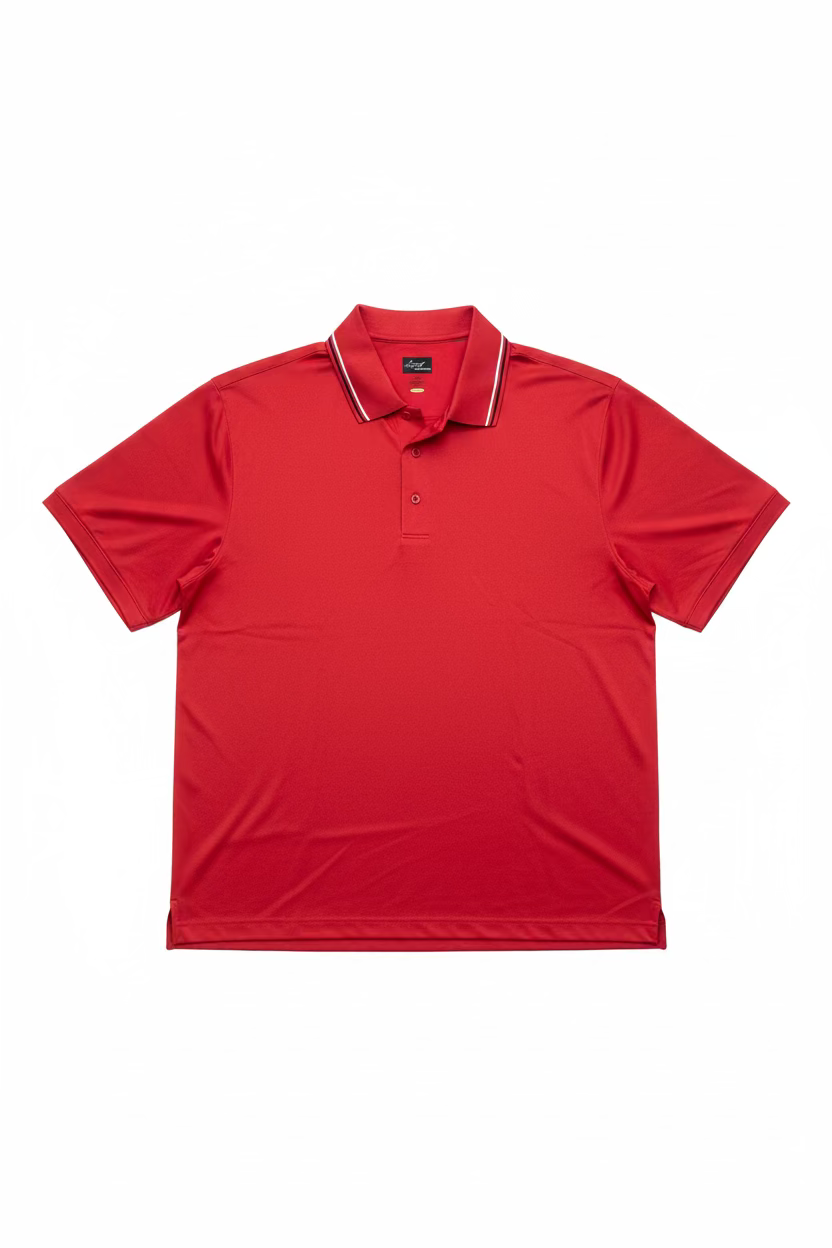 Greg Norman Mens Short Sleeve Polo - Patriot Red - Large