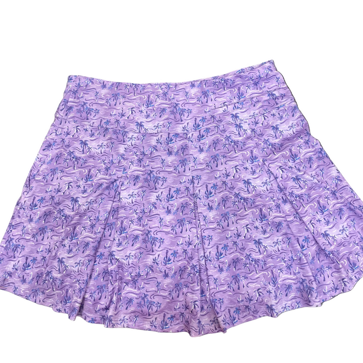 Greg Norman Womens Palm Tree Skort (16') - Lavender Bliss