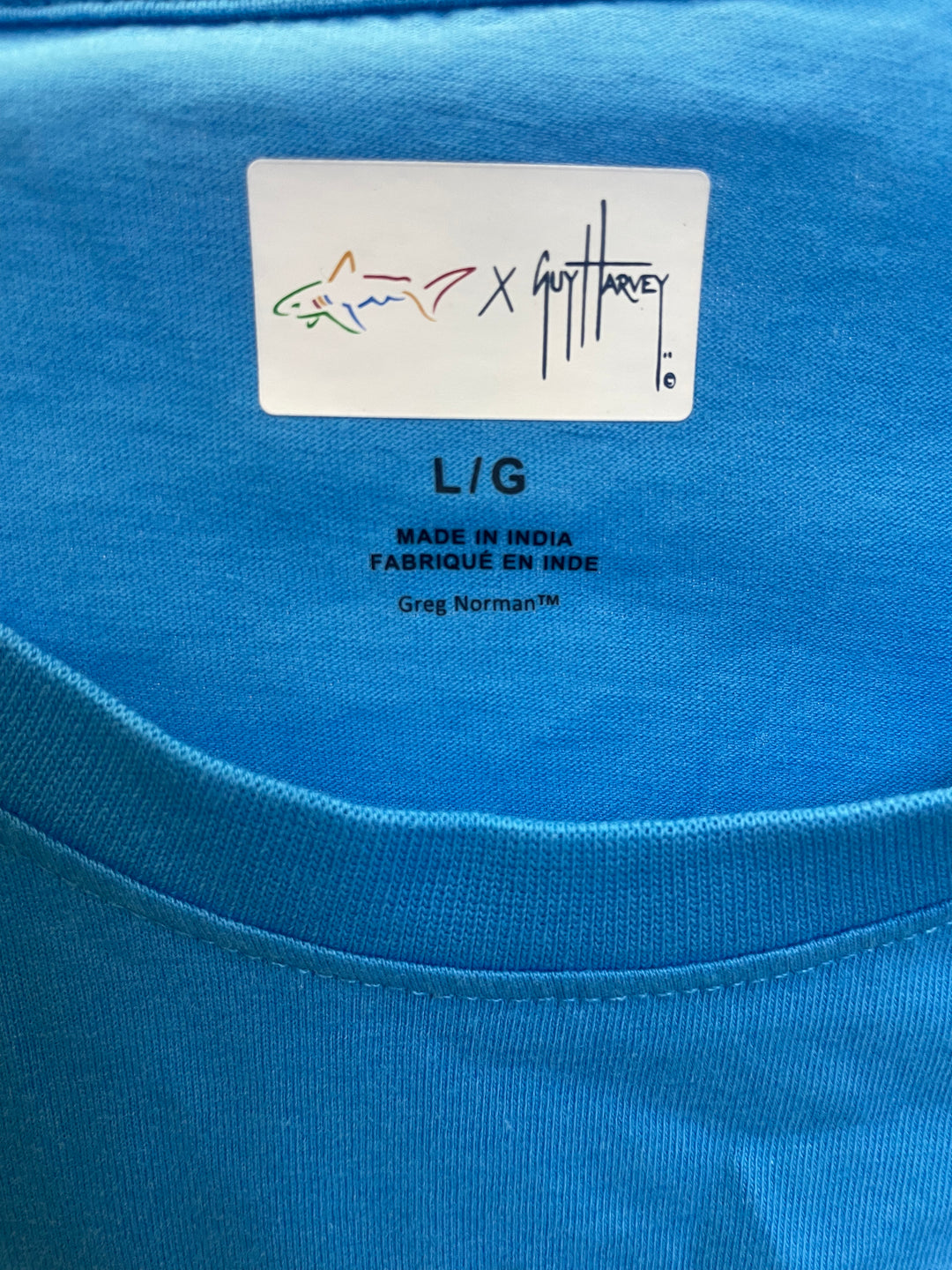 Greg Norman Mens Short Sleeve Shark Attack Shirt - Malibu Blue